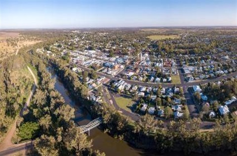 drone shot of Goondiwindi