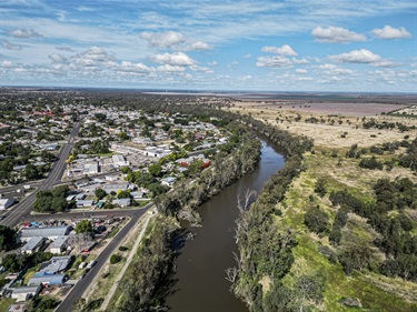 Goondiwindi Levee Bank Aerial View