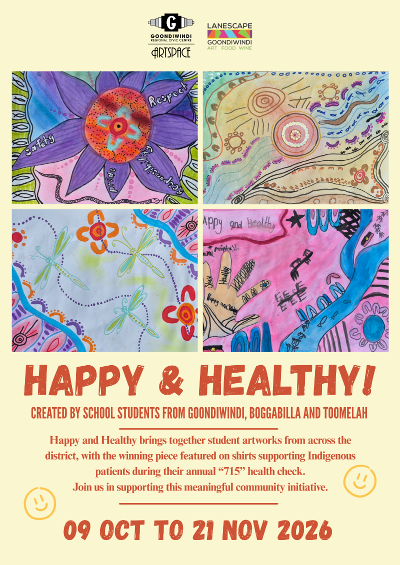 Happy and Healthy Art Exhibition Poster