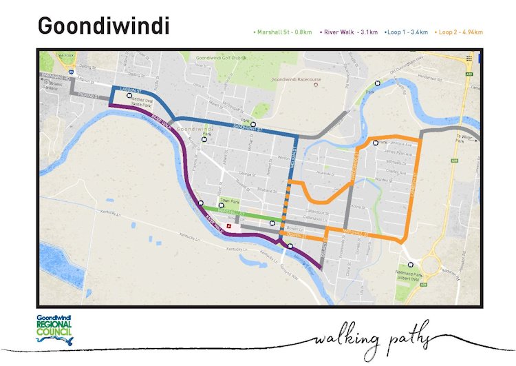 Goondiwindi Town Walking Map