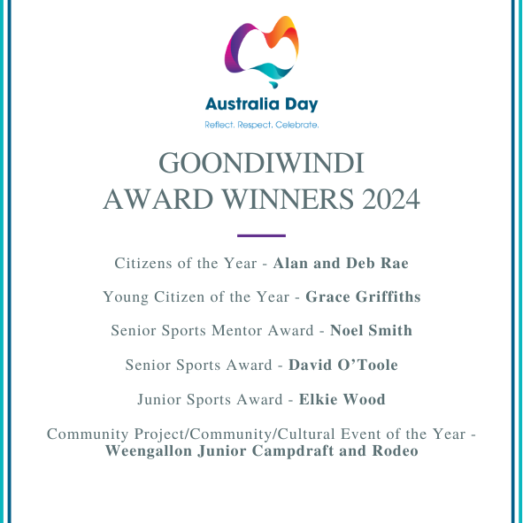 australia day award winners 2024 goondiwindi