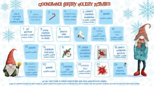 december school holiday activities calendar goondiwindi library