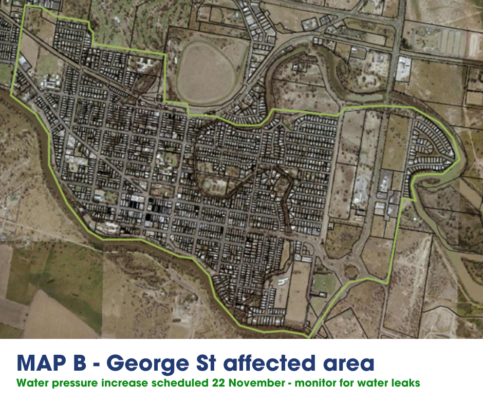 map b george st pump station affected area