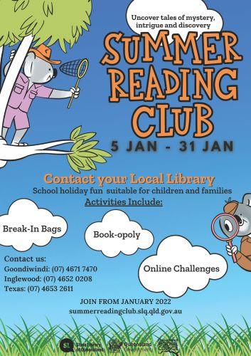 summer reading club poster 2021-2022