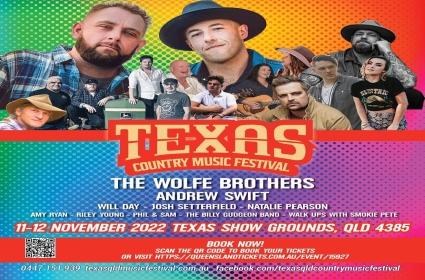 Texas country music festival poster 2022