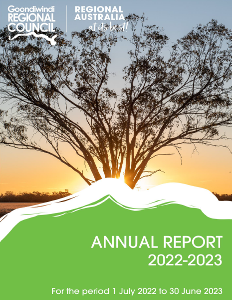 annual report cover 2022-23 featuring a tree