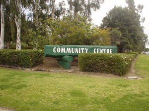 Community centre sign