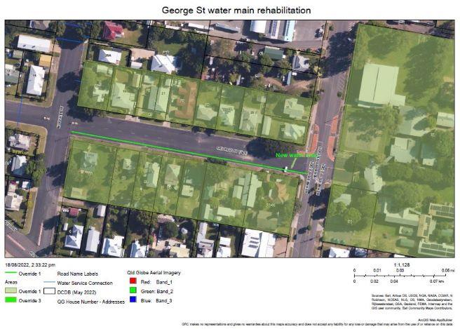 George street water main replacement map of affected properties