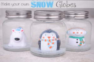 snow globes in a jar